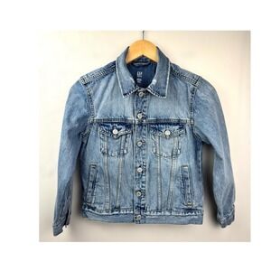 GAP Girls Light Wash Denim Jacket with Pockets Classic Size Large 10-11
